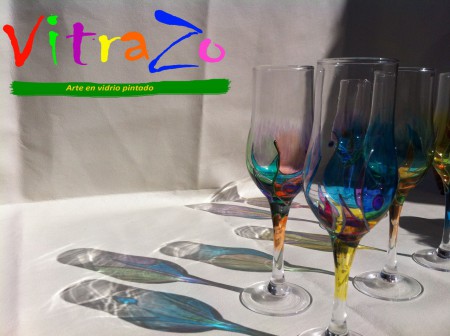 Set de 6 copas modelo Tulipán Valor $15.000